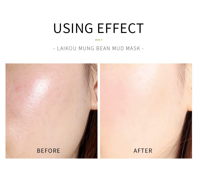 Miniatura 4 de Máscara de arcilla de poros de frijol mungo (0.18 oz* 12 paquetes) Máscara de lavado para el cuidado de puntos negros y puntos blancos Limpiar y