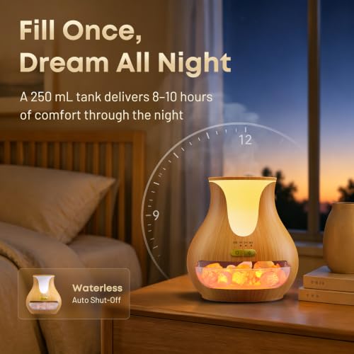 Essential Oil Diffuser for Home, 250ML Flame Diffuser with Himalayan Salt - image 4