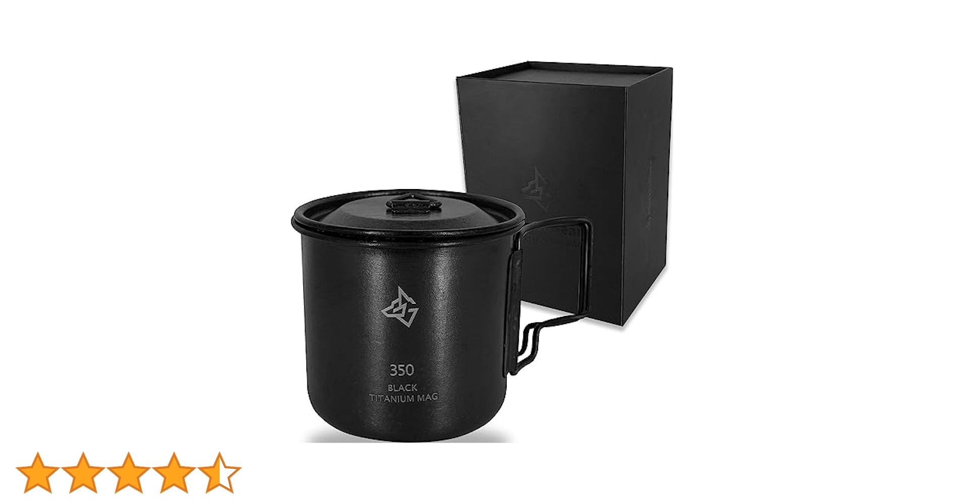 Amazon | BlackishGear チタンマグカップ ブラック 350ml 黒