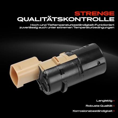 Frankberg 4x Parksensor PDC Sensor Hinten 3-Polig Kompatibel mit 307 Break 3E 307 CC 3B C3 I FC FN C2 JM Xsara Picasso N68 Replace# 659095