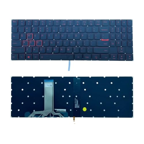 �č����V�A��X�y�C����u���W���o�b�N���C�g�L�[�{�[�h Legion Y530-15ICH Y7000P-1060 Y7000-2019 Y540-15IRH Y540-17IRH Y545-PG0�p(US Red edge)