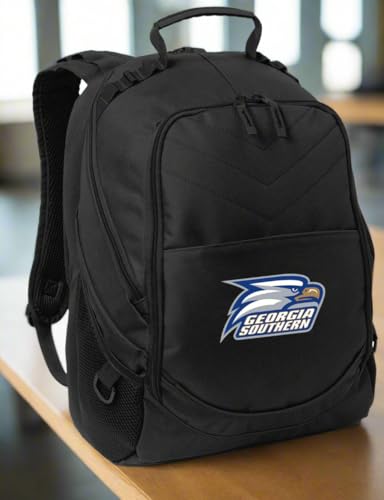 Image of Broad Bay Georgia Southern Backpack | Official GS Eagles Logo, Padded Laptop Computer Section, Premium 600 Denier Nylon Fabric,