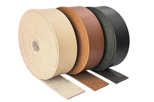Wento 3/4'' Wide by 72'' Long Faux Leather Straps Thick Leather Strips for Crafts Vegan Leather Faux...