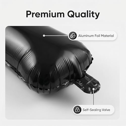 Image of YPSelected 32 Inch Large Foil Helium Number Balloon Birthday Wedding Party 0-9 (Black, 1)
