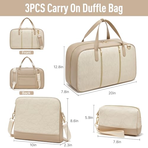 Duffle Bag for Travel,40L Weekender Bags for Women with Toiletry,Carry On Overnight Gym Bags for Women Personal Item Travel2