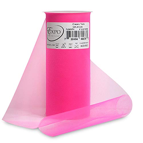 Expo International Classic 6in Tulle (Spool 25 Yard) Pink
