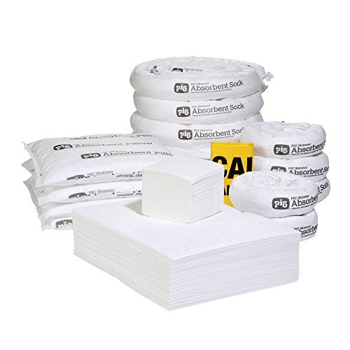 Image of PIG Refill for Oil-Only Spill Kit | in 50 Gallon Wheeled Overpack Salvage Drum | Absorbs Oils & Fuels | Oil Cleanup Kit Refill | 31 Gal Absorbency | RFL468