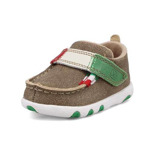 Twisted X Infant's Driving Moc, Moc Toe, Dusty Tan & Multi, 9 M