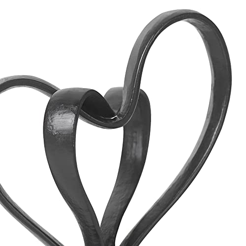 DreamsEden Cast Iron Interlocking Hearts Sculpture - Anniversary Romantic Gift for Couples, Valentines Wedding Keepsake, Home Decor Statue (6.7" H) - Image 6