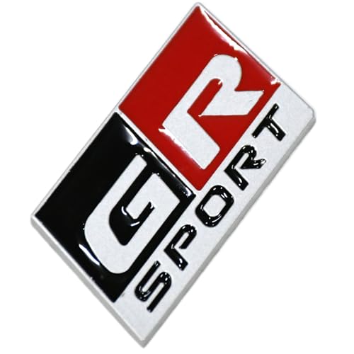 Image of KMH Premium Chrome Plated 3D Car Logo Sticker Compatible with Toyota GR Logo Sport | Emblem Decals for Car Accessories (Pack of 1)