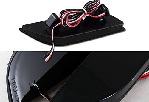 EPARTS Smoke Lens Red White LED Rear Bumper Stop Brake Tail Light Reflector Lamps Fit For 2008-2015 Subaru Impreza / 2013-2014 Subaru WRX STI / 2013-2015 XV Crosstrek / 2013-2015 XV