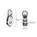 Hamineler 2PCS 304 Stainless Steel Single Pulley Block M15, Wire Rope Crane Pulley Block Hanging Wire Towing Wheel with 2PCS Spring Snap Hook