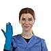 GripProtect High Risk Latex Blue Exam Gloves 14 Mil – Powder-Free, Heavy Duty Disposable Gloves – Exam Grade PPE for Medical, Industrial, EMS, Janitorial, Plumbing, Cleaning, Long Cuff (X-Large 500)