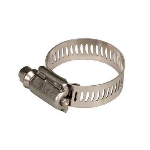Generic Worm Gear Hose Clamps SAE Size 6, Adjustable 7/16-in to 25/32-in, Stainless Steel Band and Housing, Zinc Plated Screw, 10 Pack