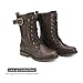 DREAM PAIRS Women's Mid Calf Built-in Wallet Pocket Lace up Military Combat Boots,Size 8.5,All Brown,MISSION