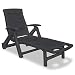 Produktbild vidaXL Sonnenliege Kunststoff Anthrazit Gartenliege Strandliege Relaxliege