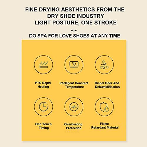 Multifunctionele schoenendroger, sneldrogende heteluchtschoenen, 60 ° intelligente constante temperatuur, timing met één knop, 150 W energiebesparing en laag verbruik, voor alle soorten schoenen, so - Image 4