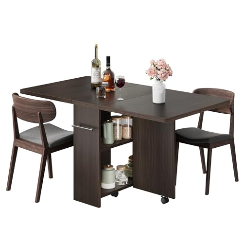 Table à manger pliante extensible 120x60cm pour petite salle à manger