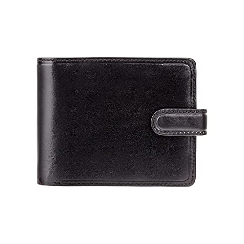 Visconti Tr-35 Classic Tri Fold Wallet Coin Id Holder Black #TOP1