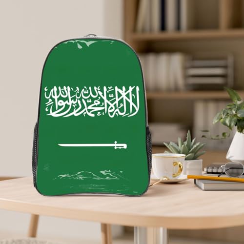 Mochila transparente resistente con bandera saudí impermeable para conciertos 5