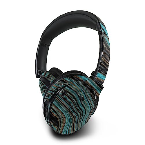 Image of MightySkins Carbon Fiber Skin Compatible with Bose QuietComfort 45 Headphones Blue Canyon | Protective, Durable Textured Carbon Fiber Finish | Easy to Apply | Made in The USA