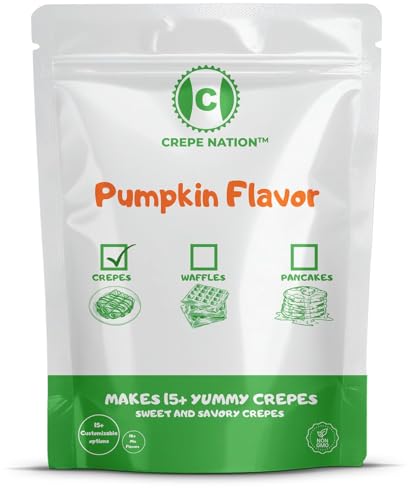 Crepe Mix, Pumpkin Flavor, 2 lbs, Makes up to 30 Crepes