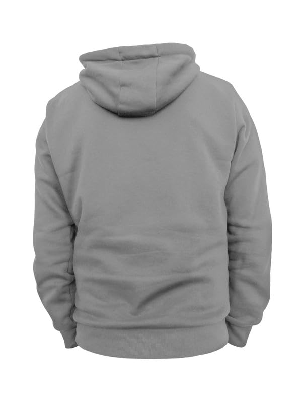 Image of DROBE Winter wear Relaxed Fit Plain Cotton Blend Full Sleeves Hoodie for Men