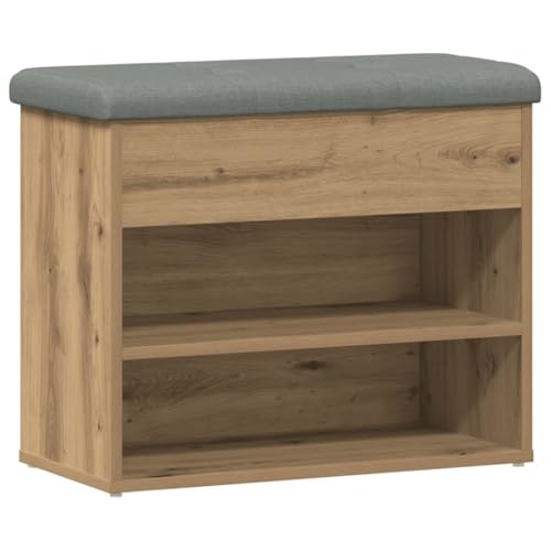vidaXL Banc de Rangement Chêne Artisanal 62x32x50 cm Bois d'Ingénierie
