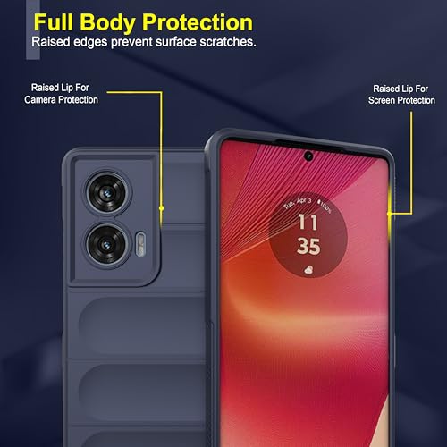Image of Zapcase Back Case Cover for Motorola G96 5G | Compatible for Motorola G96 5G Back Cover | Liquid Silicon Magic Case with Camera Protection | Sapphire