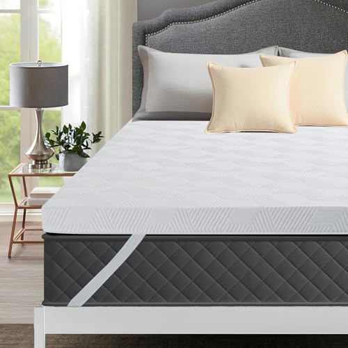 Autsel Topper Viscoelastico 180 x 200cm Colchon, Cubrecolchón viscoelástico Grosor 7.5CM, Alivia Tensiones Musculares, Sobrecolchon Desenfundable y Lavable, Transpirable y Antiacaros