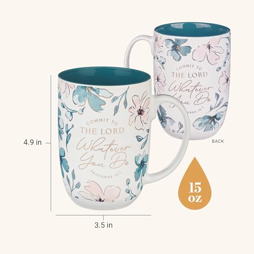 Image of Christian Art Gifts Large Ceramic Coffee & Tea Scripture Mug for Women