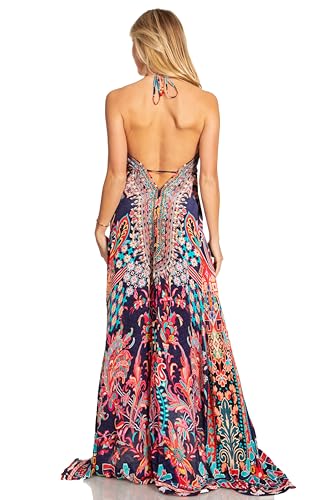 Image of Sakkas Lizi 2025 Womens Maxi High-Low Halter Handkerchief Long Dress Beach Party