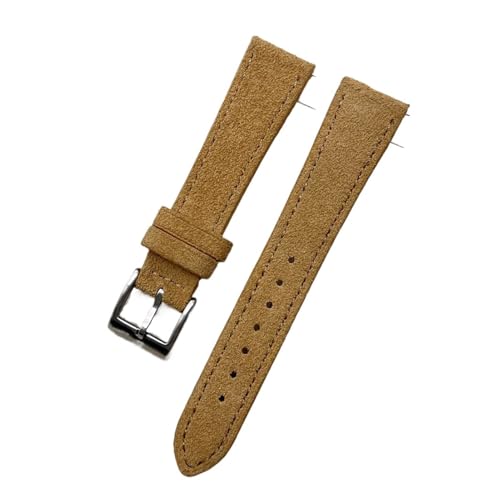 Bracelet de montre en cuir suédé pour homme au style vintage élégant