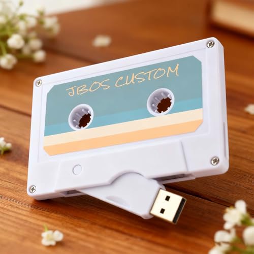 JBOS 25 Pack Custom USB Flash Drive 1GB USB 2.0 Cassette Tape Retro Personalized Thumb Drives, Customizable Memory Sticks for Branding, Corporate Events & Music Presents - Image 2