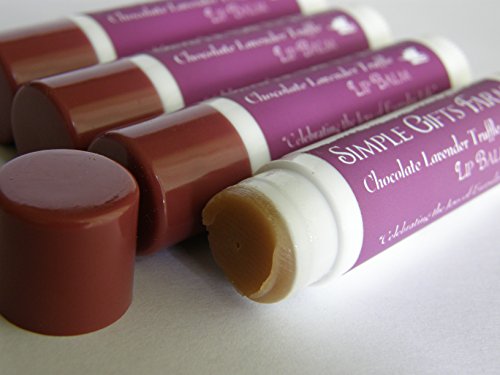 Chocolate Lavender Truffle Lip Balm(4 Pack) by Simple Gifts Farm