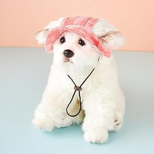 Qwinee tie dye dog hat with ear hole round brim dog puppy cat sun hat bucket hat outdoor sun protection pet caps for small medium cats dogs kitten red and white l   cucciolini doodles