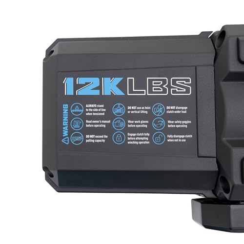 Borne Off-Road 12K Winch con cuerda sintética negra miniatura 3