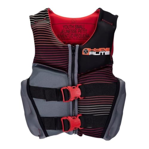 Hyperlite Indy CGA Kids Wakeboard Vest Grey/Red Sz S (50-75Lbs)
