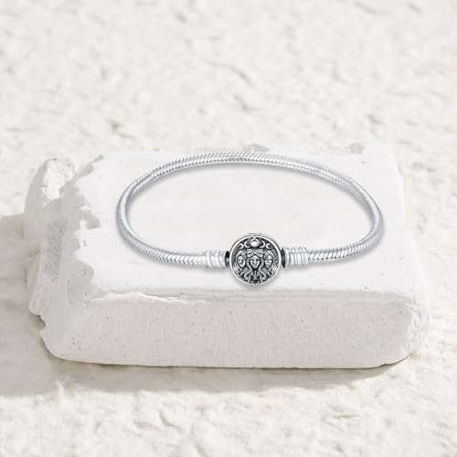 Hecate Charm Bracelet for Women 925 Sterling Silver Snake Chain Goddess Hekate Bead Bracelets Triple Moon Wiccan Pagan Magic Witchcraft Amulet Jewelry Gifts 5