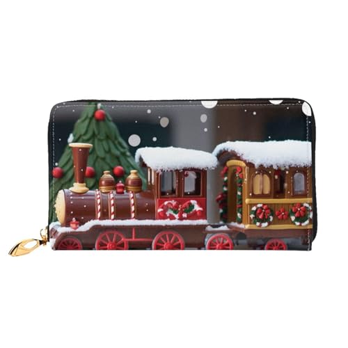 Portefeuille train de Noël en cuir, le cadeau idéal pour homme et femme