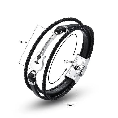 Image of Contemporary Casual Braided Leather Bracelet For Men /Boy's