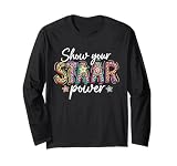Show Your STAAR Power Leopard Teacher Funny Testing Day Long Sleeve T-Shirt