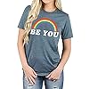 Rainbow-Shirt-Women-Pride-Shirt-Rainbow-Graphic-Tees-Shirts-Letter-Print-Casual-Short-Sleeve-Tops Rainbow Shirt Women Pride Shirt Rainbow Graphic Tees Shirts Letter Print Casual Short Sleeve Tops