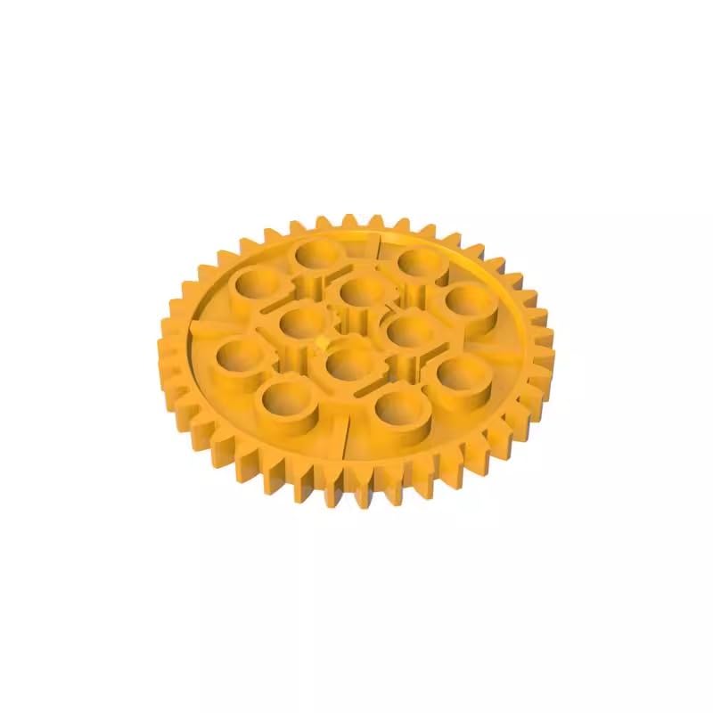 3649 Gear Technic Gear 40 Tooth 10 Pieces GDS-1099 Compatible with Lego Building Blocks Color:Bright Light Orange
