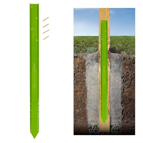 Fence Rescue - Kit de reparación de postes de valla de acero resistente, ideal para postes de hormigón en madera, rápido y fácil de instalar, prolonga la vida útil del buzón de correo, pérgolas y