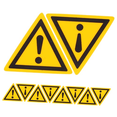 Gatuida 10 piezas Unidades Pegatinas Adhesivas Triángulo de Advertencia Amarillo Autoadhesivo para Seguridad Áreas Peligrosas y Máquinas