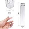 24 Pcs 115ml Test Tubes,Clear Plastic Test Tubes with Caps,Flat-Bottomed Bath Salt Containers for Candy,Gumball Candy,Plant Propagation,Jewelry #1