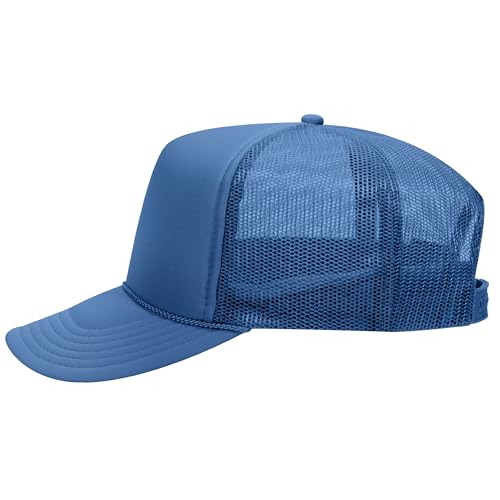 Image of OTTO Polyester Foam Front 5 Panel High Crown Mesh Back Trucker Hats in 97, Bulk, Wholesale