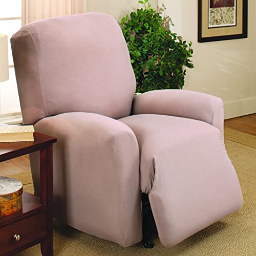 Collections Etc Jersey Stretch Slipcover Furniture Protector, Linen, Recliner #TOP1