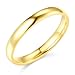 14k Yellow OR White Gold 3mm SOLID Plain Wedding Band